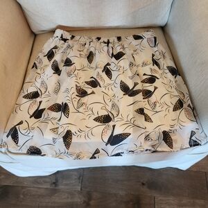 Old Navy Black and White Butterfly Mini Skirt
